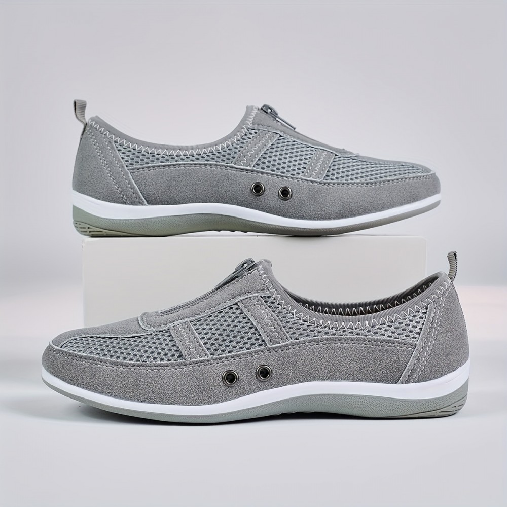 Women's Slip-On Shoes - Easy Slip Closure, Lightweight Cushioned TPR Sole - Black Casual Everyday & Formal Shoes - All-Purpose Walking, Running, Office Footwear - Breathable Summer Sneakers, Sleek Slipon, Flexible Comfort, Minimalist Design, Durable Construction, Lifestyle