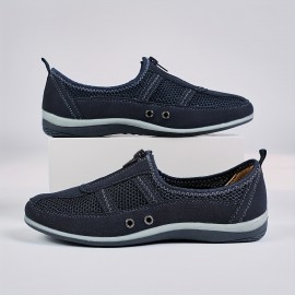 Women's Slip-On Shoes - Easy Slip Closure, Lightweight Cushioned TPR Sole - Black Casual Everyday & Formal Shoes - All-Purpose Walking, Running, Office Footwear - Breathable Summer Sneakers, Sleek Slipon, Flexible Comfort, Minimalist Design, Durable Construction, Lifestyle