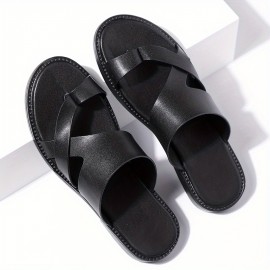 Summer New Arrival Plus Size Casual Cool Slippers 2025 Men's Comfortable Leisure Home Toe Closed Sandals Outdoor Beach Shoes, Relaxed Vacation Footwear, 11 Sizes Available,