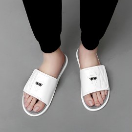 Men'S Fashion Slide Sandals - Summer Beach Shoes with Adjustable Hook & Loop Closure, Soft Faux Upper & Non-Slip Rubber Sole, Comfortable Casual Outdoor Streetwear for Vacation, Beach, Daily Wear, Beach Footwear, Vacation Style, Durable Traction Footwear