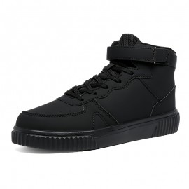 [Allseason Versatility] Men'S High-Top Casual Sneakers - Classic Solid Color, Lace-Up, EVA Sole, Fabric Lining, Stylish & Comfortable for Casual Attire, Allseason Shoes | Classic High Top | Laceup Sho