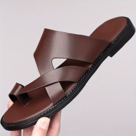 Summer New Arrival Plus Size Casual Cool Slippers 2025 Men's Comfortable Leisure Home Toe Closed Sandals Outdoor Beach Shoes, Relaxed Vacation Footwear, 11 Sizes Available,