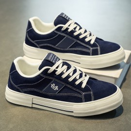 Men'S Classic Casual Canvas Sneakers - Breathable, Versatile Low-Top Lace-Up Shoes with EVA Sole, Black & White Design, Perfect for Campus, Hiking, And Running, All-Season Comfort, Hiking Footwear | Minimalist Style | Durable Footwear, Women'S Tennis Shoes, Shoes for Women/Women'S Shoes