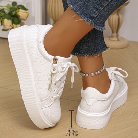 [Argyle Fashion Sneakers] Low Top Argyle Sneakers - Women's Casual Running Shoes - Lace-Up, Side Zipper, Rubber Sole