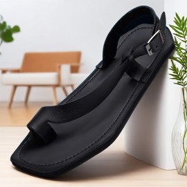 Men'S Summer Sandals - Stylish Black & Brown Options, Comfortable Slip-On Design with Adjustable Straps, Durable Rubber Sole for Beach, Casual, and Outdoor Activities, Summer Footwear | Stylish Sandals | Adjustable Straps