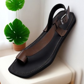 Men'S Summer Sandals - Stylish Black & Brown Options, Comfortable Slip-On Design with Adjustable Straps, Durable Rubber Sole for Beach, Casual, and Outdoor Activities, Summer Footwear | Stylish Sandals | Adjustable Straps