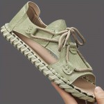 Men's Black Brown Grey Summer Sandals - Slip-On Casual Streetwear Flip Flops with Adjustable Straps, Super Fiber Synthetic & Rubber Sole for Vacation, Daily Wear